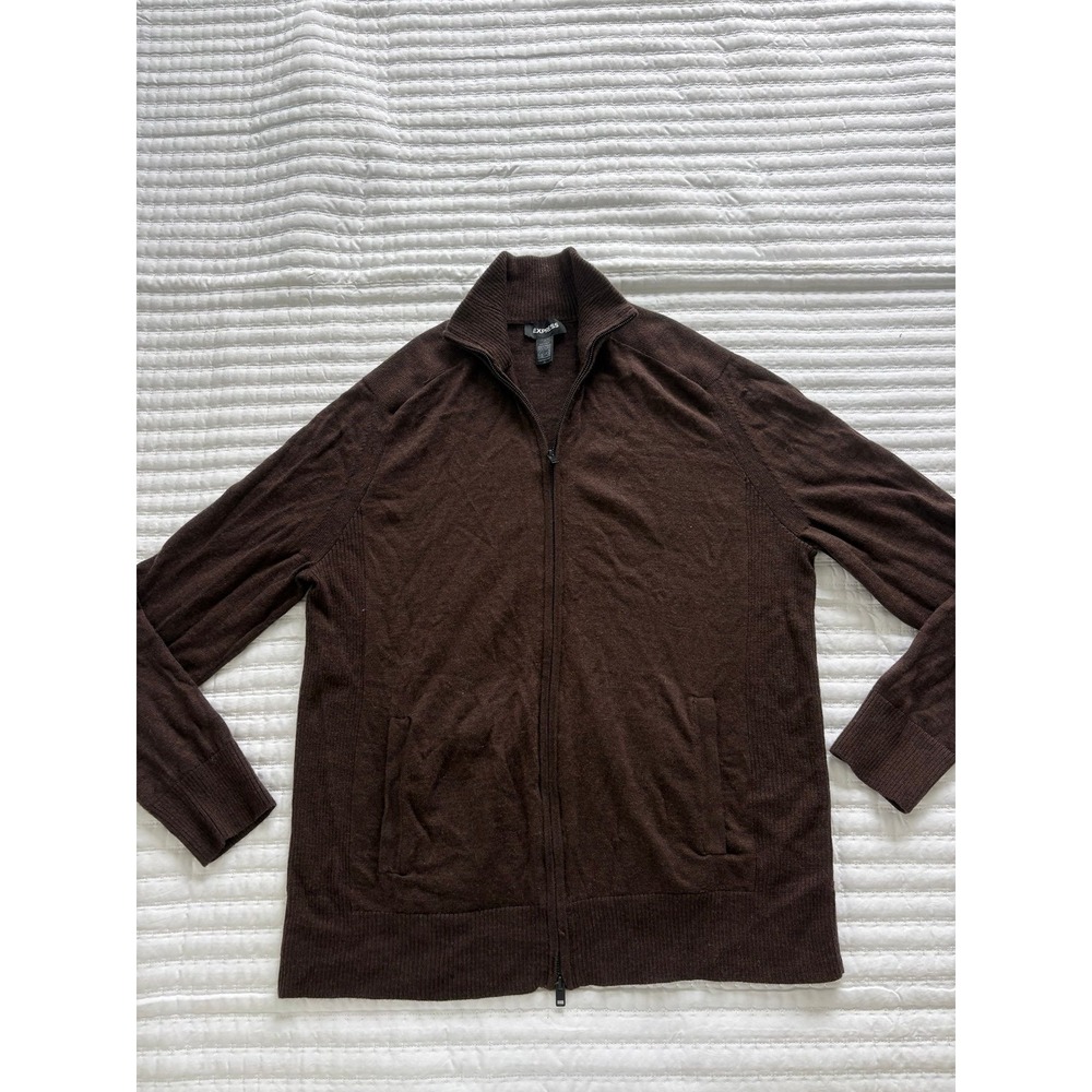 Express Mens Full Zip Sweater XL